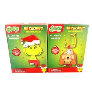 Brickcraft Lot Of 2 Grinch & Max Decoration Brick Building Kit Brand New Sealed